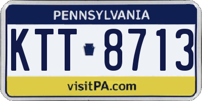 PA license plate KTT8713