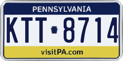 PA license plate KTT8714
