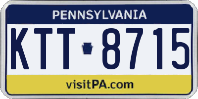 PA license plate KTT8715