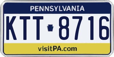 PA license plate KTT8716