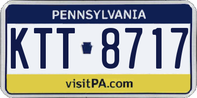 PA license plate KTT8717