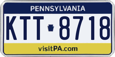 PA license plate KTT8718
