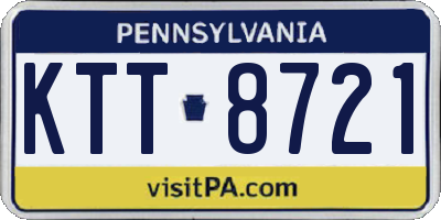 PA license plate KTT8721