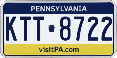 PA license plate KTT8722