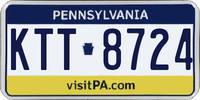 PA license plate KTT8724