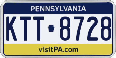 PA license plate KTT8728