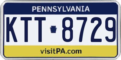 PA license plate KTT8729