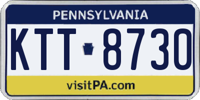 PA license plate KTT8730
