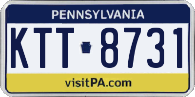 PA license plate KTT8731