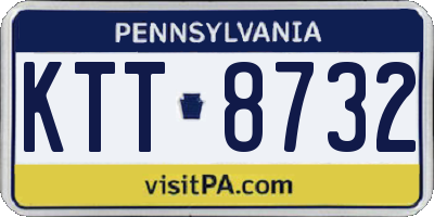 PA license plate KTT8732