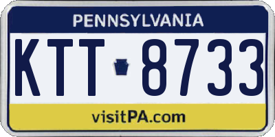 PA license plate KTT8733