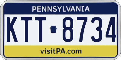 PA license plate KTT8734