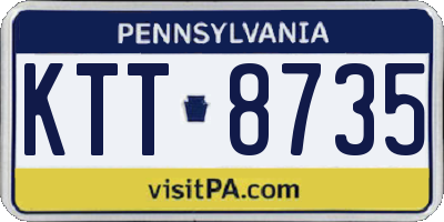 PA license plate KTT8735