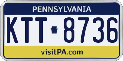 PA license plate KTT8736