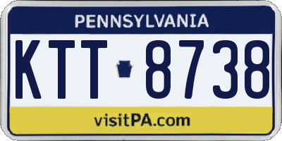PA license plate KTT8738