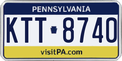 PA license plate KTT8740