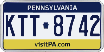 PA license plate KTT8742