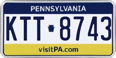 PA license plate KTT8743
