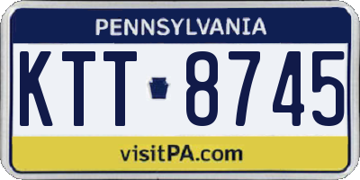 PA license plate KTT8745