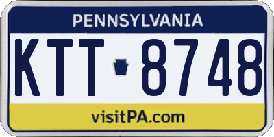 PA license plate KTT8748