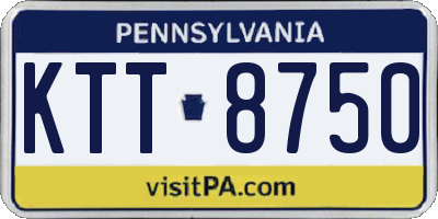 PA license plate KTT8750