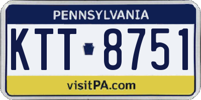 PA license plate KTT8751