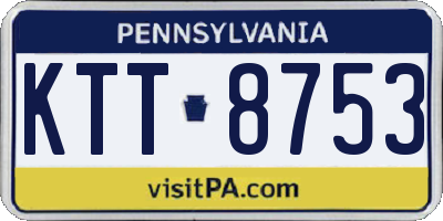 PA license plate KTT8753