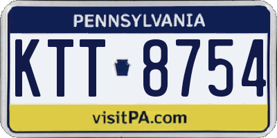 PA license plate KTT8754