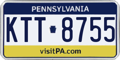 PA license plate KTT8755