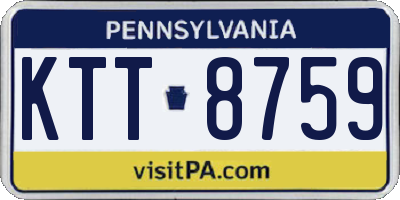 PA license plate KTT8759