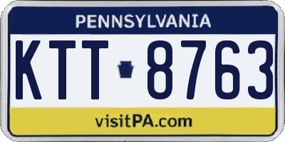 PA license plate KTT8763