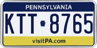 PA license plate KTT8765