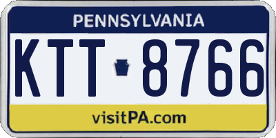 PA license plate KTT8766