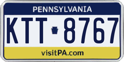 PA license plate KTT8767