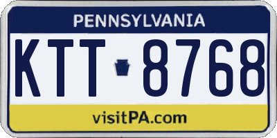 PA license plate KTT8768