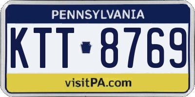 PA license plate KTT8769