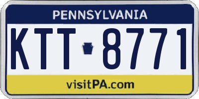 PA license plate KTT8771