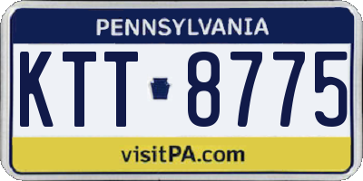 PA license plate KTT8775