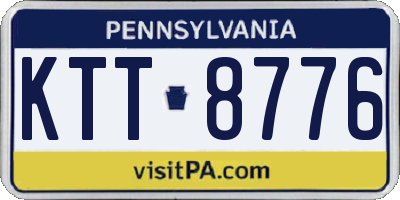 PA license plate KTT8776