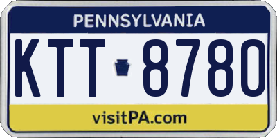PA license plate KTT8780