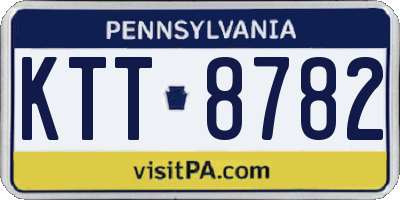 PA license plate KTT8782