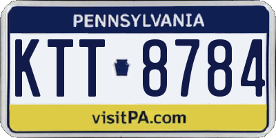 PA license plate KTT8784