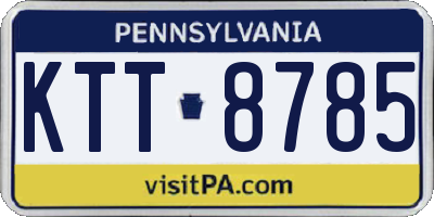 PA license plate KTT8785