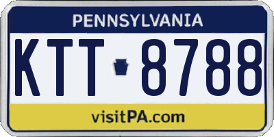 PA license plate KTT8788