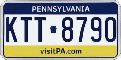 PA license plate KTT8790