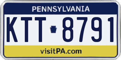 PA license plate KTT8791