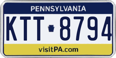PA license plate KTT8794
