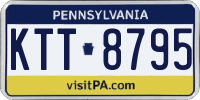 PA license plate KTT8795