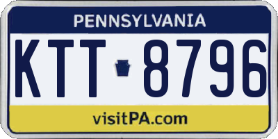 PA license plate KTT8796
