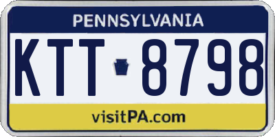 PA license plate KTT8798